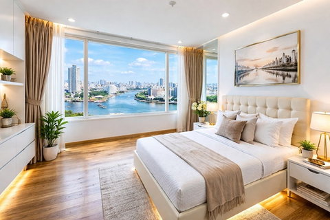 รูปภาพ เหมาะอยู่อาศัยระดับพรีเมียม ใกล้สะพานตากสิน BTS กรุงธนบุรี 950 ม.คอนโดหรูให้เช่า Penthouse 170ตรม. เจริญนคร 3นอน 3 น้ำ
