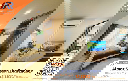 🔥 เพียง 12,000! Atmoz Season Ladkrabang ห้องใหม่ 26 ตร.ม. ชั้น 8 วิวโล่ง พร้อมอยู่