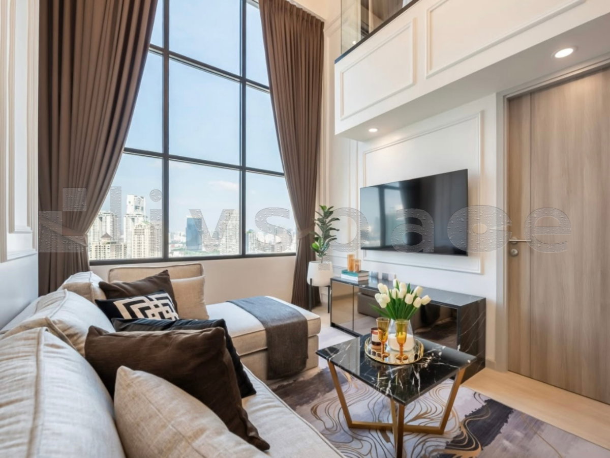 รูป ▚ LH187ツให้เช่า: Knightsbridge Prime Sathorn 2BR (Duo Space) 44ตรม. 36K🏙️✨ ห้องสวยมาก! เพดานสูง โปร่งโล่ง แต่งครบ พร้อมห้องทำงานส่วนตัว - รูปที่ 3/13