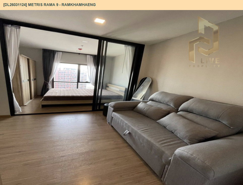 รูป DL26031124 ให้เช่าคอนโด เมทริส พระราม 9 - รามคำแหง (Metris Rama 9 - Ramkhamhaeng) ใกล้ ARL รามคำแหง พร้อมเข้าอยู่ โทรด่วน 0614453194 LineID @162cjixi - รูปที่ 3/10
