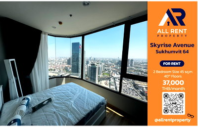 Condos for rent Bangna - Trat  : 🔥 Steps from BTS Punnawithi! Skyrise Sukhumvit 64 – Only 27k. Stunning unit, fully furnished with world-class amenities. Ready to move in!