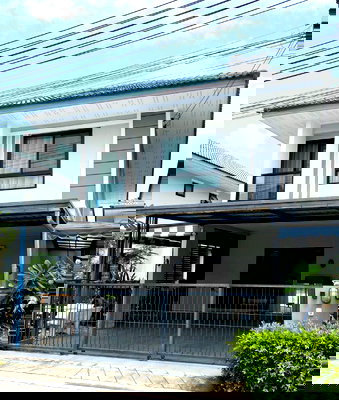 บ้านแฝด ม.เกษตรศาสตร์ ศรีราชา : ขายบ้านแฝด หมู่บ้านมณีรินทร์ไพรเวซี่ หนองขาม ศรีราชา ทำเลดี