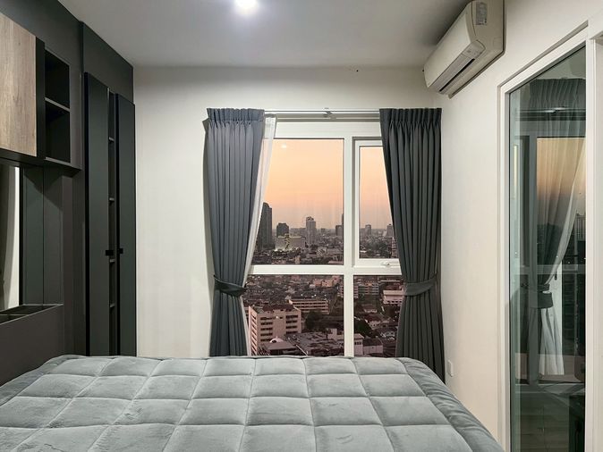 ✅ให้เช่า : The Key สาทร-เจริญราษฎร์ 1 ห้องนอน 1 ห้องน้ำ ชั้น 26✅ นัดชม 065-451-9256 หนิง