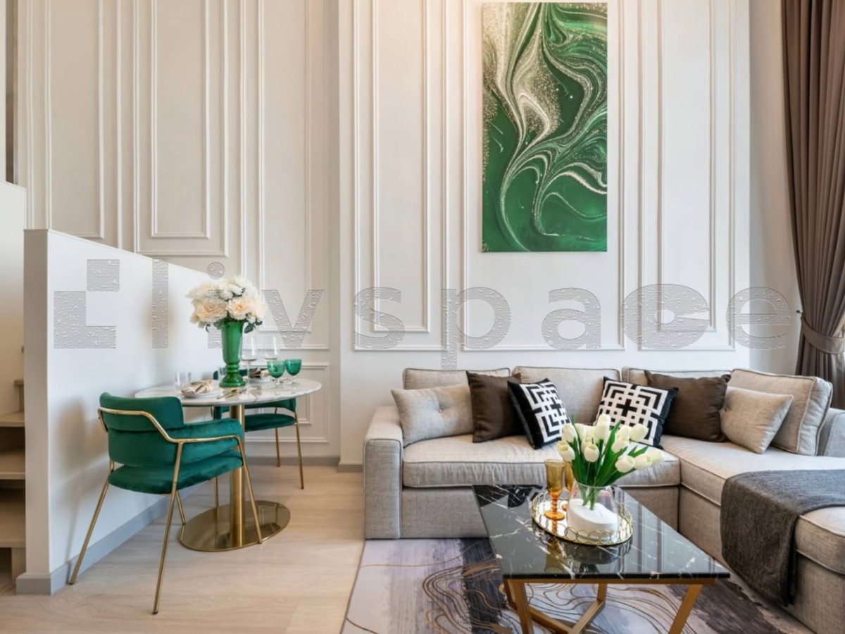 รูป ▚ LH187ツให้เช่า: Knightsbridge Prime Sathorn 2BR (Duo Space) 44ตรม. 36K🏙️✨ ห้องสวยมาก! เพดานสูง โปร่งโล่ง แต่งครบ พร้อมห้องทำงานส่วนตัว - รูปที่ 6/13