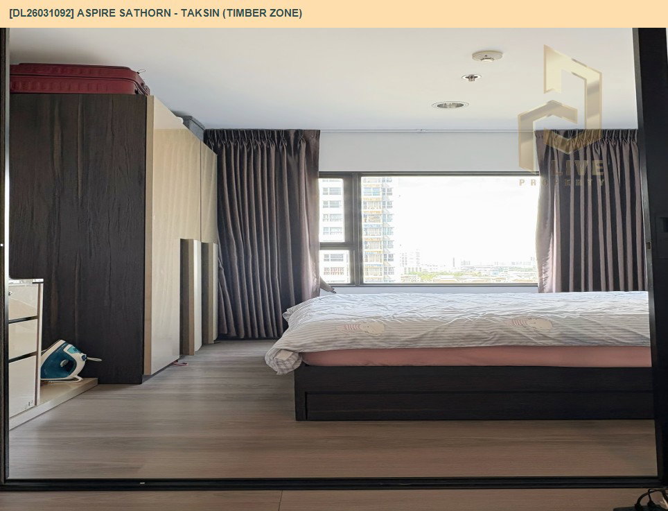 รูป DL26031092 ให้เช่าคอนโด แอสปาย สาทร - ตากสิน (ทิมเบอร์ โซน) (Aspire Sathorn - Taksin (Timber Zone)) ใกล้ BTS วุฒากาศ พร้อมเข้าอยู่ โทรด่วน 0653619502 LineID @897iyzll - รูปที่ 4/6