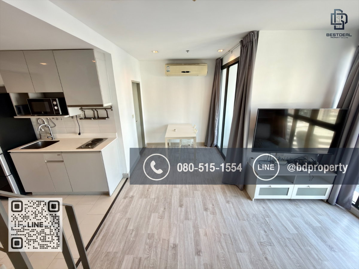 รูป estdeal ให้เช่า Duplex 2 Bed  ราคา 26,000 เดือนเท่านั้น ห้องสวย Fully Furnished พร้อมเข้าอยู่ใกล้MRT และ เซ็นทรัลพระราม 9 เพียง 80 ม. - รูปที่ 2/16