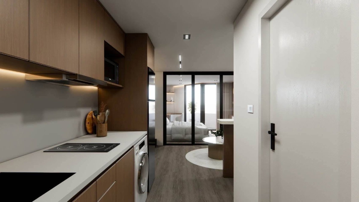 รูป ขายคอนโดเชียงใหม่ ทำเลทอง ใกล้นิมมานฯ นครพิงค์คอนโดมิเนียม เชียงใหม่ เฟอร์นิเจอร์ + เครื่องใช้ไฟฟ้าครบ (C480) T.0946511456 - รูปที่ 2/5