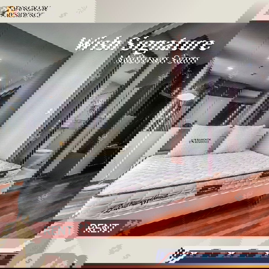 รูป คอนโดให้เช่า ⭐ Wish Signature Midtown Siam ใกล้ BTS ราชเทวี 1 นอน 36.21 sq.m. 23K 🎯 ห้องสวย เฟอร์ครบ พร้อมอยู่ - รูปที่ 1/6