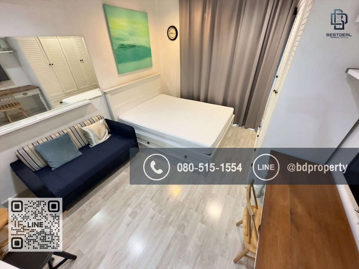 รูป Bestdeal ขายด่วน Studio 22 sqm.ห้องสวย เฟอร์ครบ ขายเพียง 3.19 ล้านเท่านั้น ดูลงทุนไม่ควรพลาด ใกล้MRT และ เซ็นทรัลพระราม 9 เพียง 80 ม. - รูปที่ 5/14