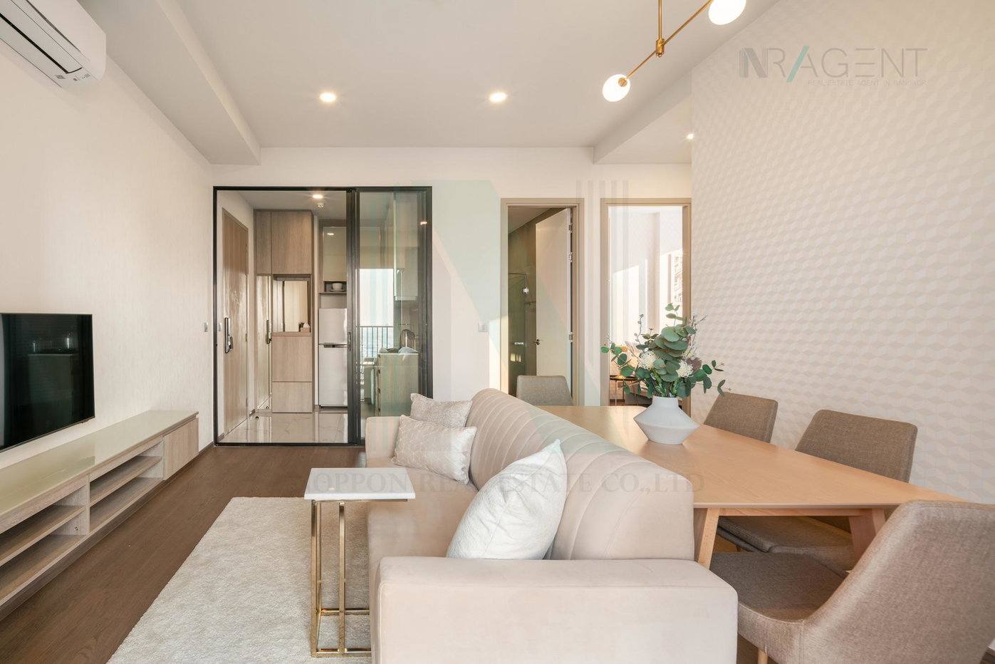 รูป 🚩 ให้เช่าคอนโด พาร์ค ออริจิ้น พญาไท อาคาร 1 ชั้น 21 2 ห้องนอน ขนาด 55 ตรม ใกล้ เซ็นจูรี่ มอลล์ - รูปที่ 3/8