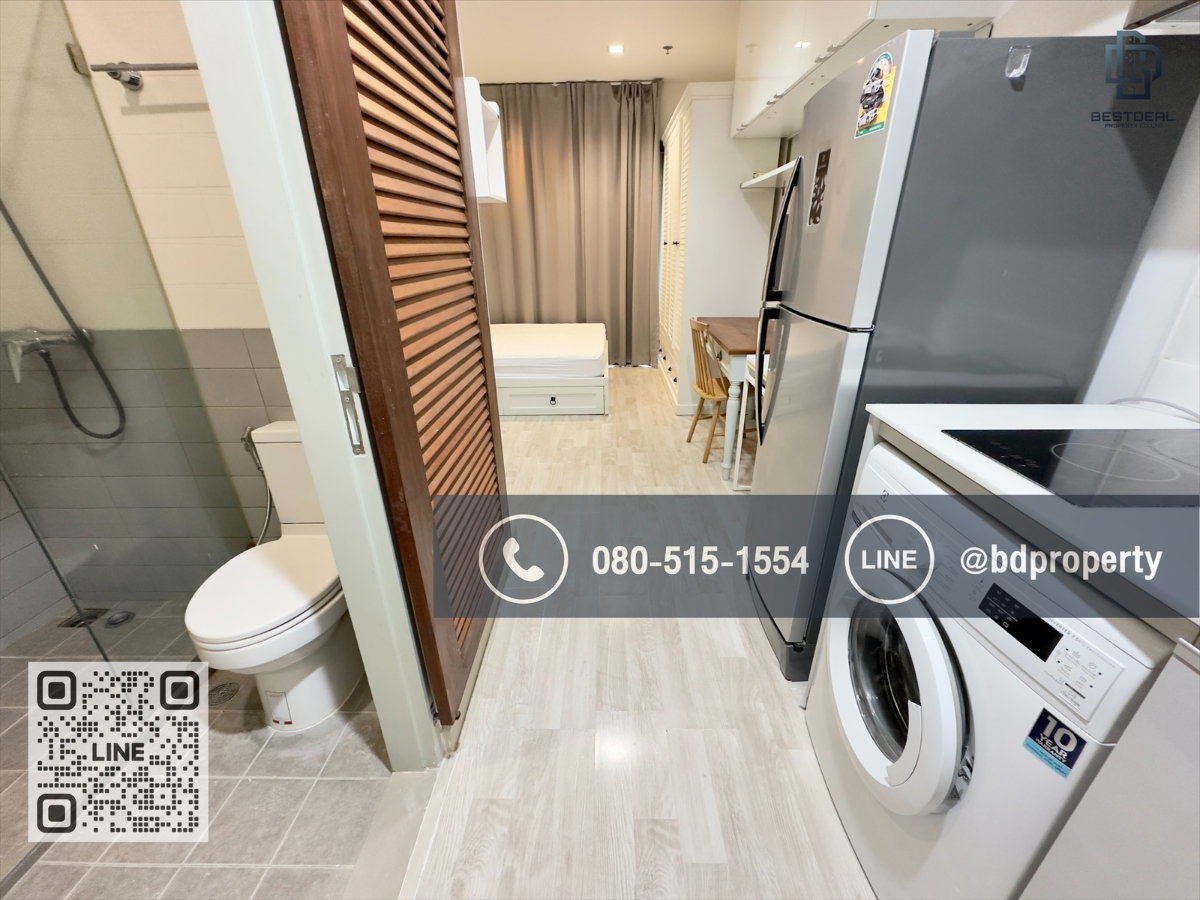 รูป Bestdeal ขายด่วน Studio 22 sqm.ห้องสวย เฟอร์ครบ ขายเพียง 3.19 ล้านเท่านั้น ดูลงทุนไม่ควรพลาด ใกล้MRT และ เซ็นทรัลพระราม 9 เพียง 80 ม. - รูปที่ 11/14