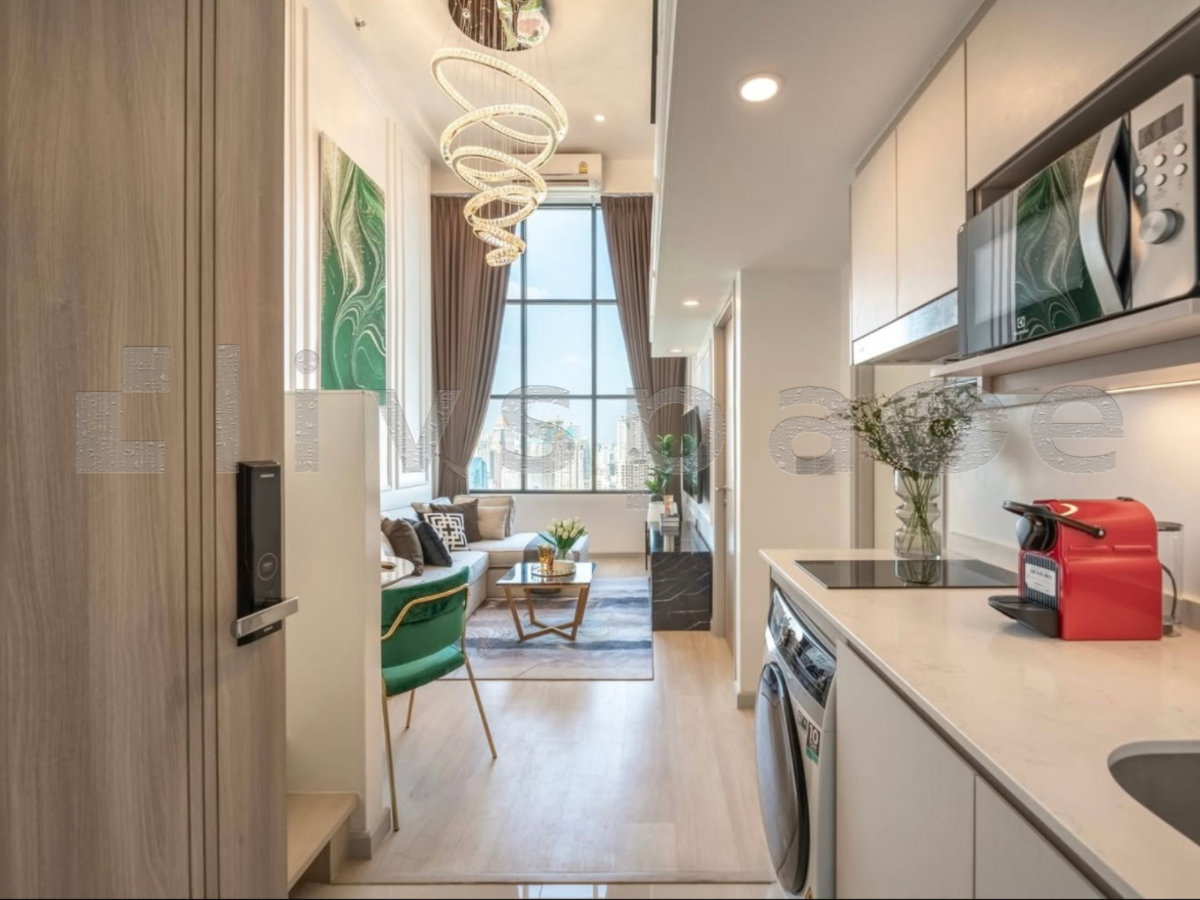 รูป ▚ LH187ツให้เช่า: Knightsbridge Prime Sathorn 2BR (Duo Space) 44ตรม. 36K🏙️✨ ห้องสวยมาก! เพดานสูง โปร่งโล่ง แต่งครบ พร้อมห้องทำงานส่วนตัว - รูปที่ 7/13