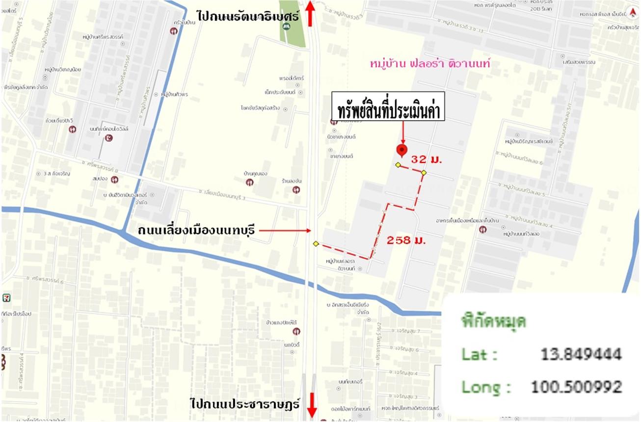 รูป ทาวน์เฮ้าส์ สำหรับขาย ฟลอรา ติวานนท์ ตลาดขวัญ เมืองนนทบุรี นนทบุรี - รูปที่ 14/14