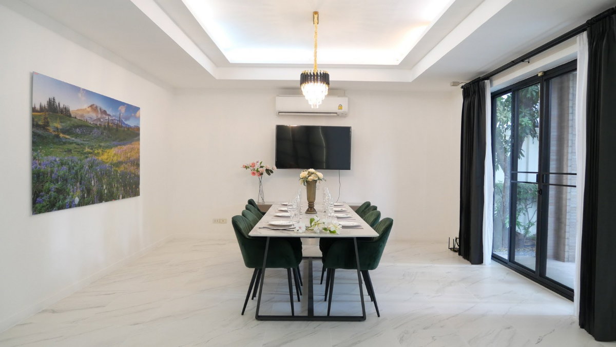 รูป บ้านเดี่ยวให้เช่า ย่านปรีดี พร้อมสระว่ายน้ำ เข้าอยู่ได้ทันที เฟอร์ครบ ใกล้โรงเรียน St Andrews International School Bangkok 🏫 - รูปที่ 29/41