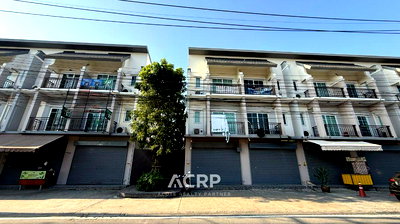 ทาวน์โฮม ม.เทคโนโลยีพระจอมเกล้าธนบุรี : ขายอาคารพาณิชย์ 3 ชั้น หลังริม โครงการ เอเวอร์กรีน ซิตี้ สุขสวัสดิ์–พุทธบูชา