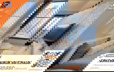 ✨ Modern Duplex in the heart of Ratchada! SOHO Bangkok Ratchada 1 bedroom, high ceiling, budget only 30,000.