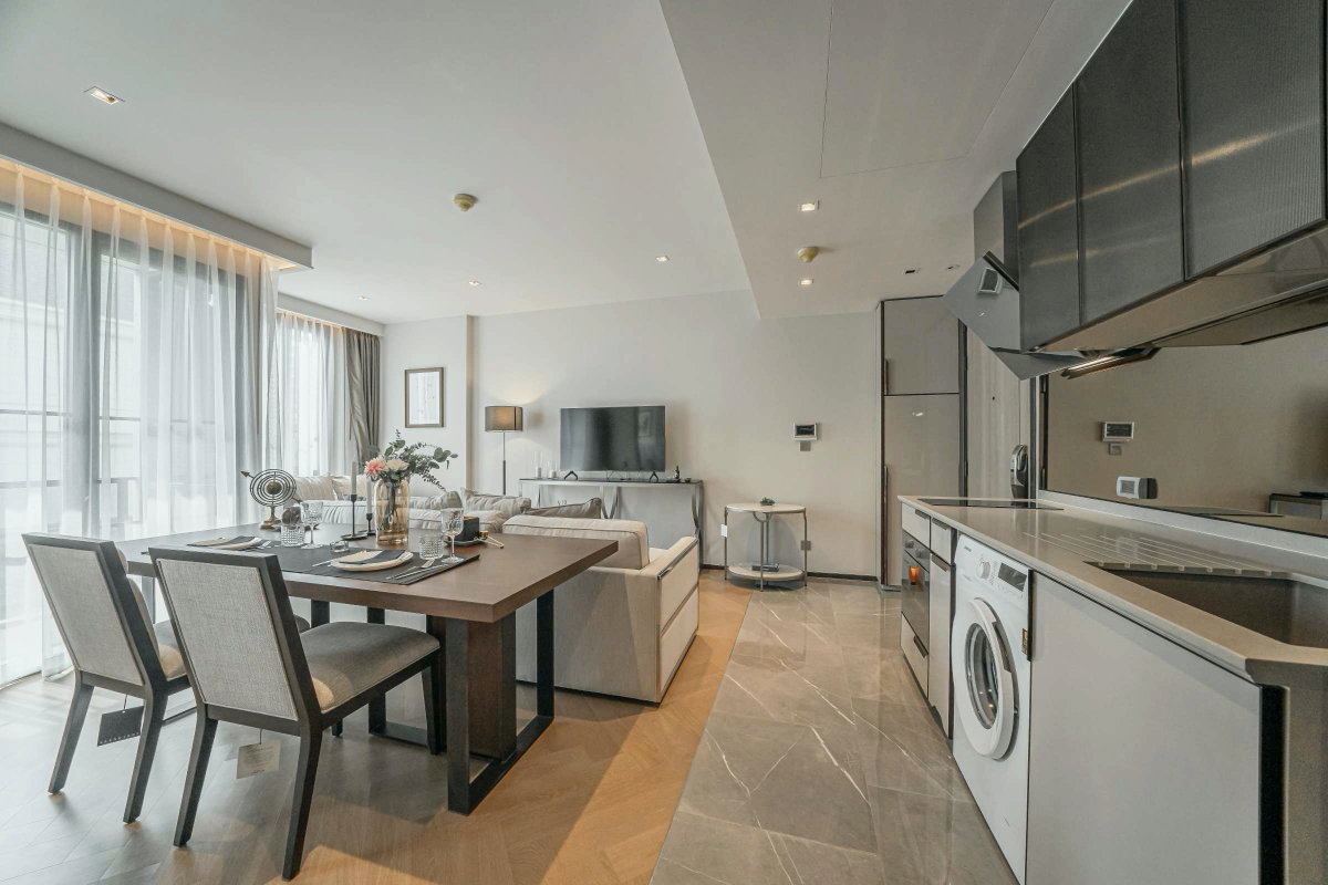 รูป ให้เช่า ✨Reserve Sukhumvit 61 ✨คอนโดหรู low rise 1 ห้องนอน ขนาด 48 ตรม  เฟอร์นิเจอร์ครบ ใกล้ BTS เอกมัยและทองหล่อ🚅 - รูปที่ 2/12