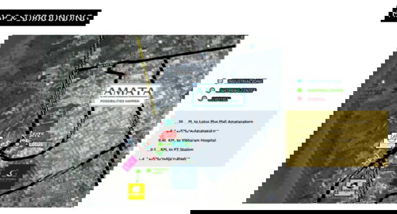 รูป 🔥 โอกาสลงทุนครั้งใหญ่! ขายที่ดินทำเลศักยภาพสูงสุด ติด Lotus’s Go Fresh อมตะนคร (ชลบุรี) 🔥 - รูปที่ 2/3