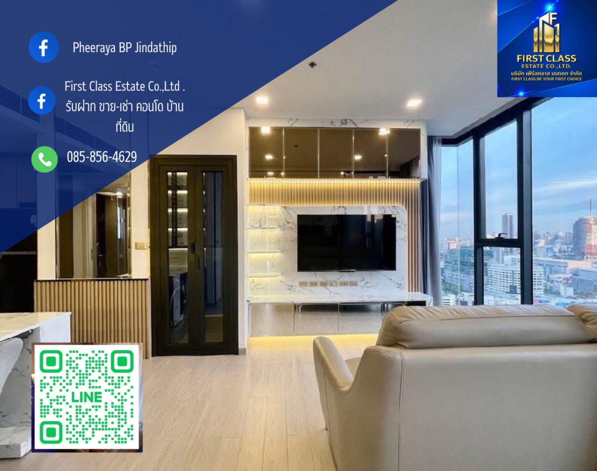 รูป 🌟ให้เช่า คอนโด one 9 five ตึกA ชั้น28  1 Bedroom Deluxe ขนาด 40.5 ตร.ม. วิวสวยมาก ติด MRT พระราม 9 คอนโดใหม่ เฟอร์นิเจอร์ครบ พร้อมย้ายเข้าอยู่🌟 - รูปที่ 1/6