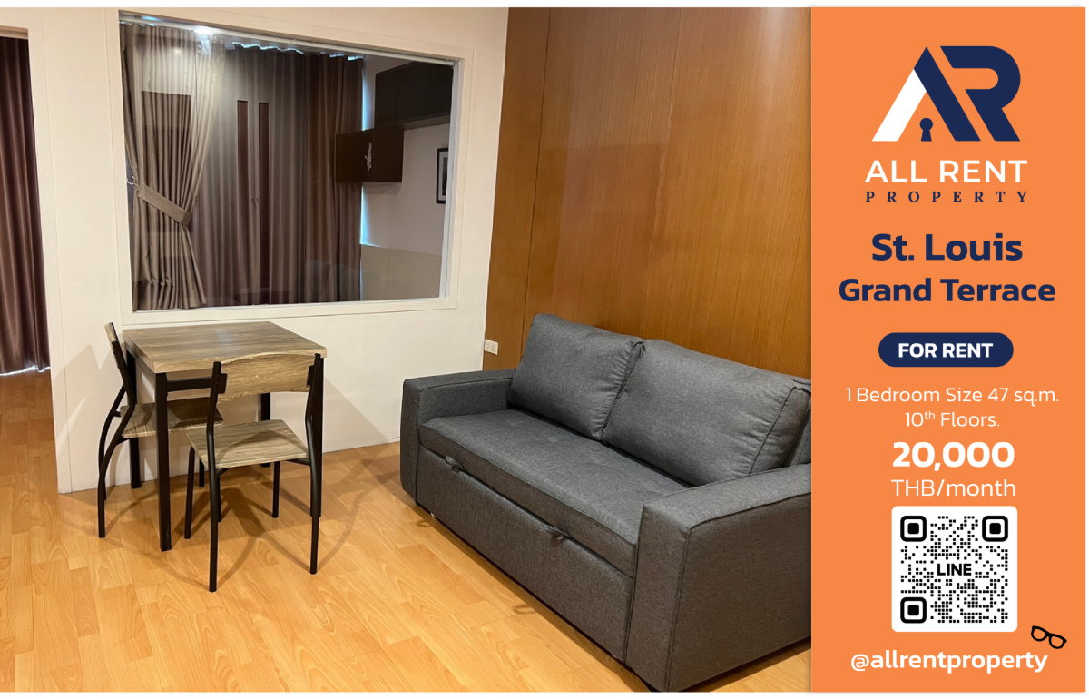 รูป 🔥 ห้องหายาก! St. Louis Grand Terrace 1 ห้องนอน ในงบ 20k ห้องสวย เฟอร์ครบ พร้อมเข้าอยู่ - รูปที่ 1/7
