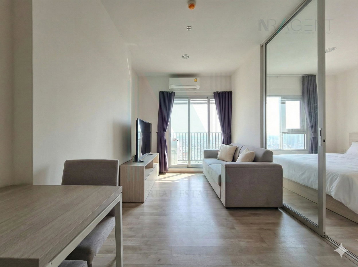 รูป 🎊 ให้เช่าคอนโด นิช โมโน รามคําแหง อาคาร A ชั้น 32 1 ห้องนอน ขนาด 31 ตรม ใกล้ The Mall บางกะปิ - รูปที่ 2/8