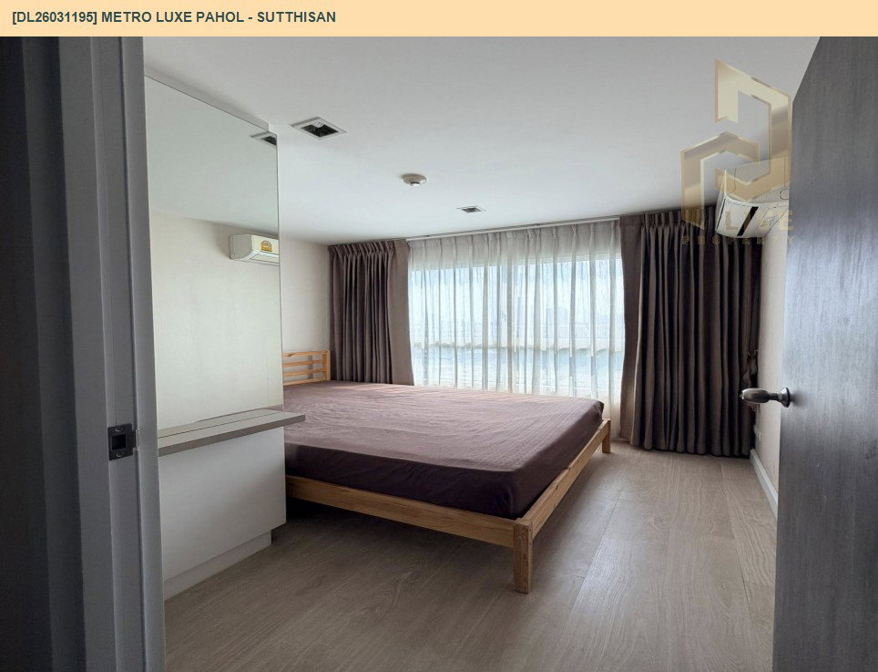 รูป DL26031195 ให้เช่าคอนโด เมโทร ลักซ์ พหลโยธิน - สุทธิสาร (Metro Luxe Pahol - Sutthisan) ใกล้ BTS สะพานควาย พร้อมเข้าอยู่ โทรด่วน 0656133286 LineID @534wlwof - รูปที่ 2/8