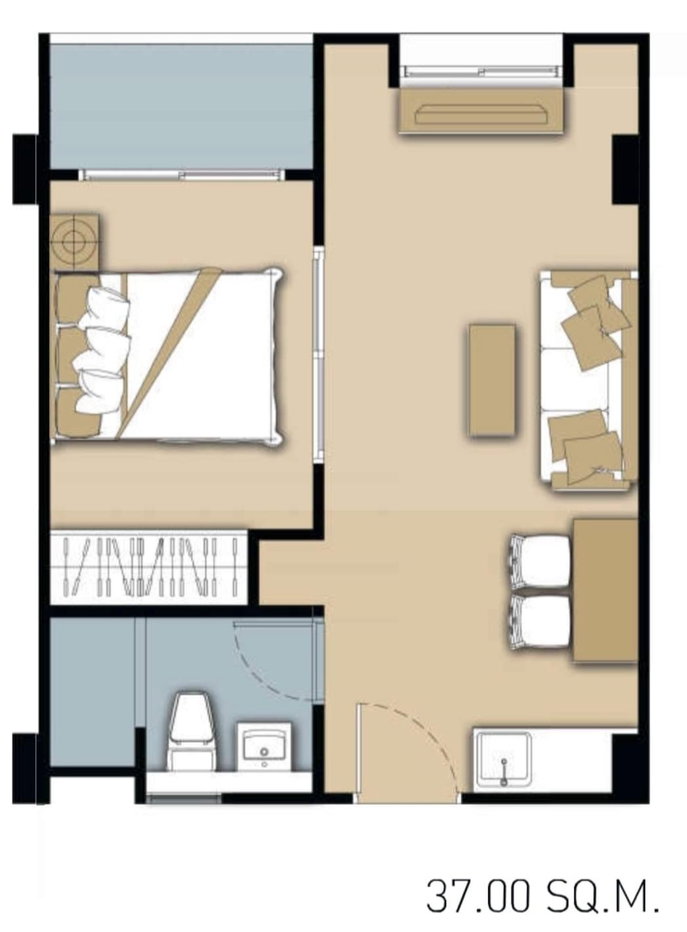 รูป ให้เช่า เดอะพาร์คแลนด์ บางนา (ชั้น 2, 37 sq.m., สัญญาขั้นต่ำ 3 เดือน) - รูปที่ 1/18