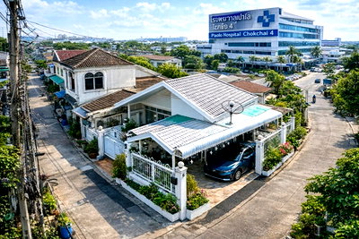 เช่าบ้านเดี่ยว ม.ราชภัฏจันทรเกษม : MRTโชคชัย 4 1.8กม. รพ. เปาโล โชคชัย4 1.2กม. ทำเลลาดพร้าว บ้านชั้นเดียวกว้างขวาง 2นอน 2น้ำ 44ตร.ว. 176ตร.ม. ตลาดโชคชัย 4 500 ม.