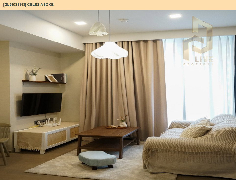 รูป DL26031143 ให้เช่าคอนโด เซอเลส อโศก (CELES Asoke) ใกล้ BTS อโศก พร้อมเข้าอยู่ โทรด่วน 0614453194 LineID @162cjixi - รูปที่ 6/10