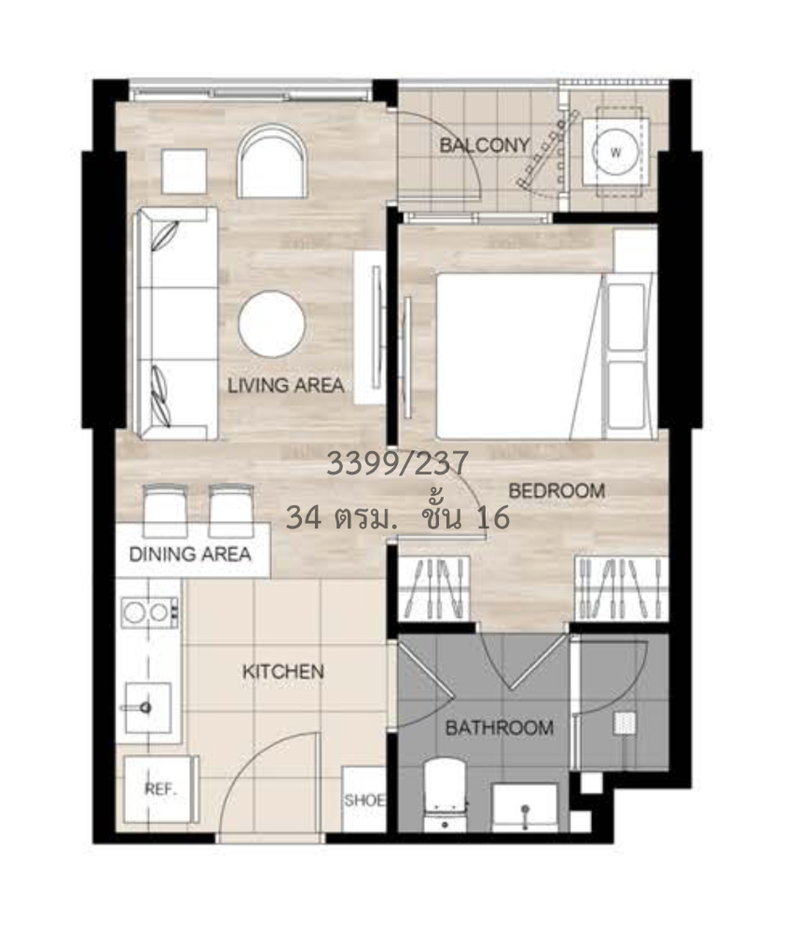 รูป SK099/ขายคอนโด OKA HAUS Sukhumvit 36 ห้องสวย วิวสระ ชั้นกลาง ทำเลสุขุมวิท พร้อมอยู่ทันที - รูปที่ 14/16