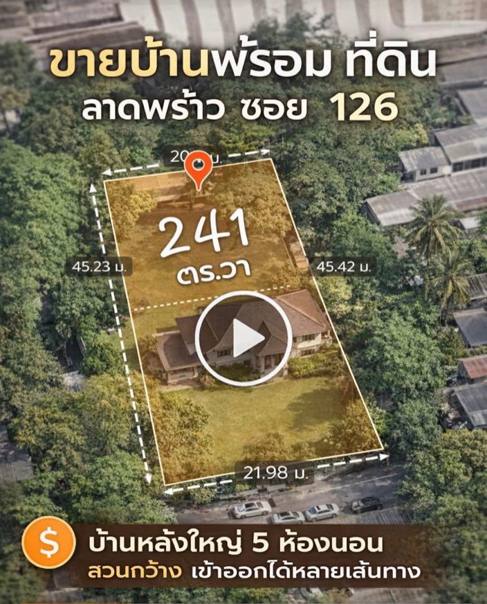 รูป ขายบ้านพร้อมที่ดิน สวนขนาดใหญ่ 241 ตรว ในซอย ลาดพร้าว126 - รูปที่ 10/10