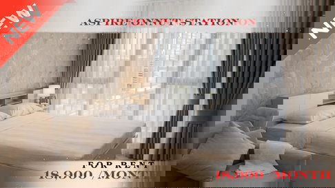 🍀🍀 Prime Condo Location 🚆 📌 For Rent: Aspire Onnut Station 🚆 Near BTS On Nut( Line: @rent2022 )✨ Ready to move in ✨ Property Code: A10990