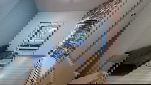 ( พร้อมเข้าอยู่ ) ให้เช่า คอนโด เดอะคิทท์ แจ้งวัฒนะ  ชั้น 2 ขนาด 29 ตร.ม. ตกแต่งครบ ติดรถไฟฟ้าสายสีชมพูเดินทางสะดวก