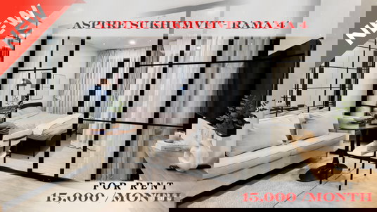 รูปภาพ 🍀🍀 Modern Room💙 ให้เช่า📌 แอสปาย สุขุมวิท พระราม4 (Line:@rent2022)BTS พระโขนง ✨พร้อมเข้าอยู่  ✨ A10902 