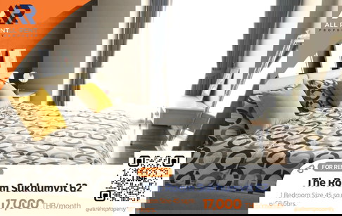 ðĨ Big room 45 sq m! The Room Sukhumvit 62, near BTS Punnawithi, just a few steps in a budget of 17k, great value.