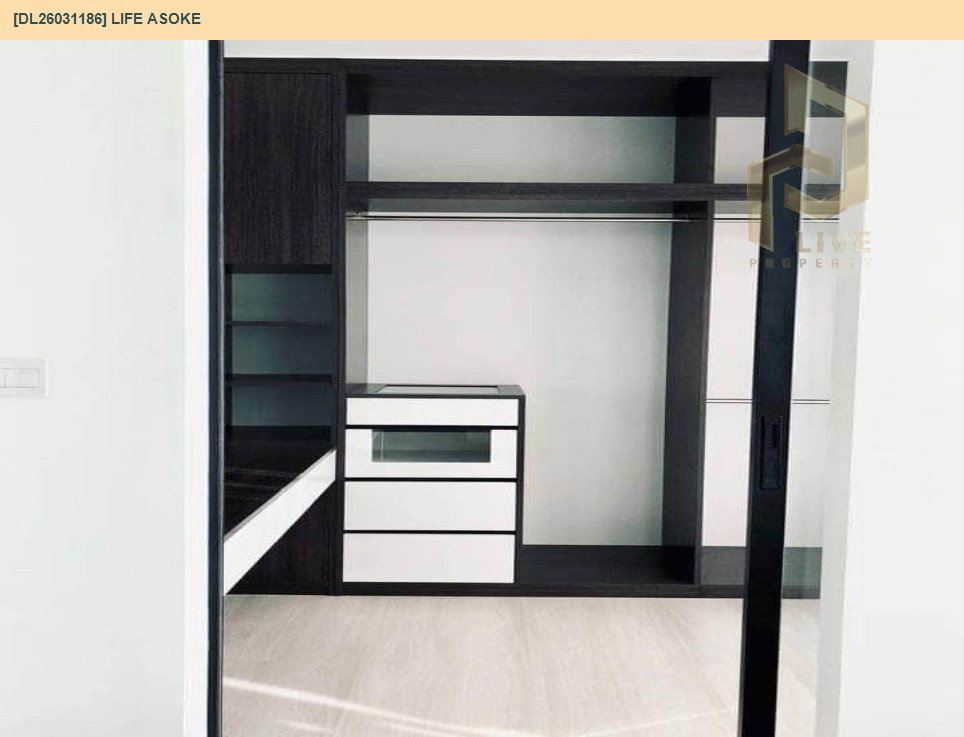 รูป DL26031186 ให้เช่าคอนโด ไลฟ์ อโศก (Life Asoke) ใกล้ MRT เพชรบุรี พร้อมเข้าอยู่ โทรด่วน 0614453194 LineID @162cjixi - รูปที่ 5/6