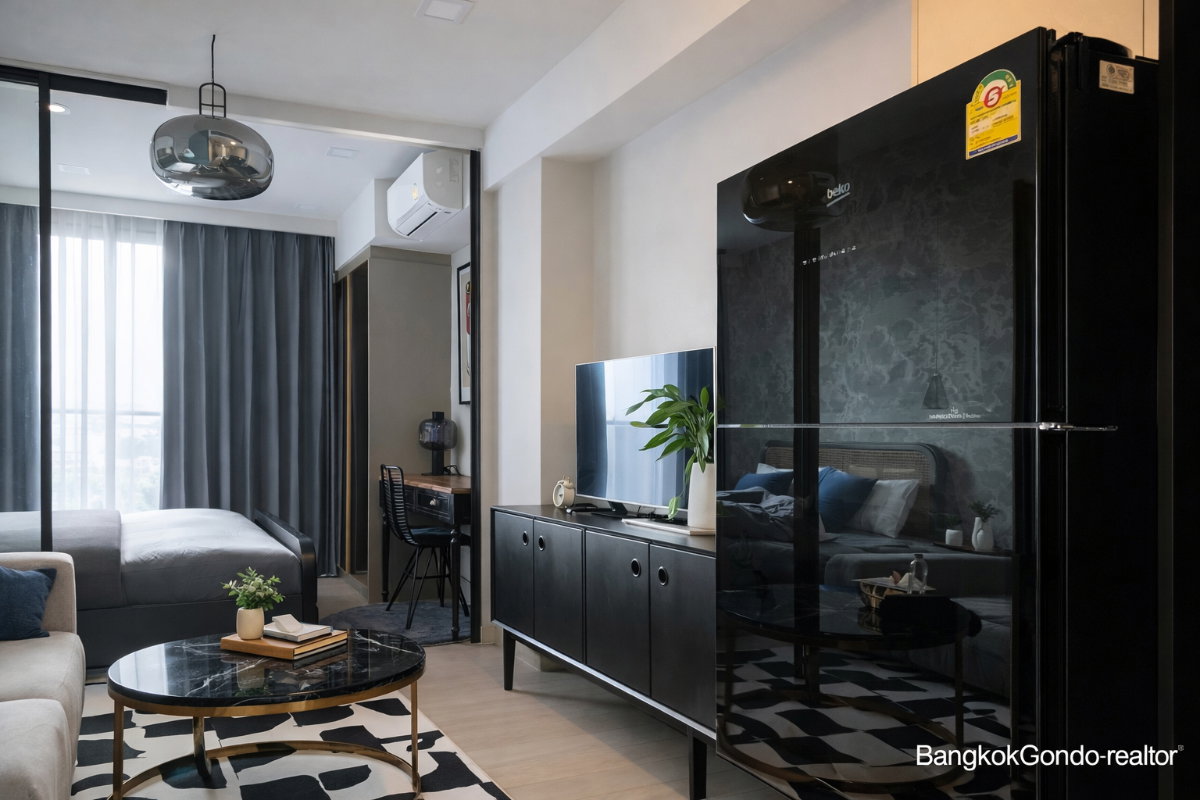 รูป 🍀🍀 Cozy room🍀 ให้เช่า📌 วัน ไนน์ ไฟว์ อโศก-พระราม 9 (Line:@rent2022)MRT พระราม9 ✨พร้อมเข้าอยู่ ✨ A08114 - รูปที่ 9/13