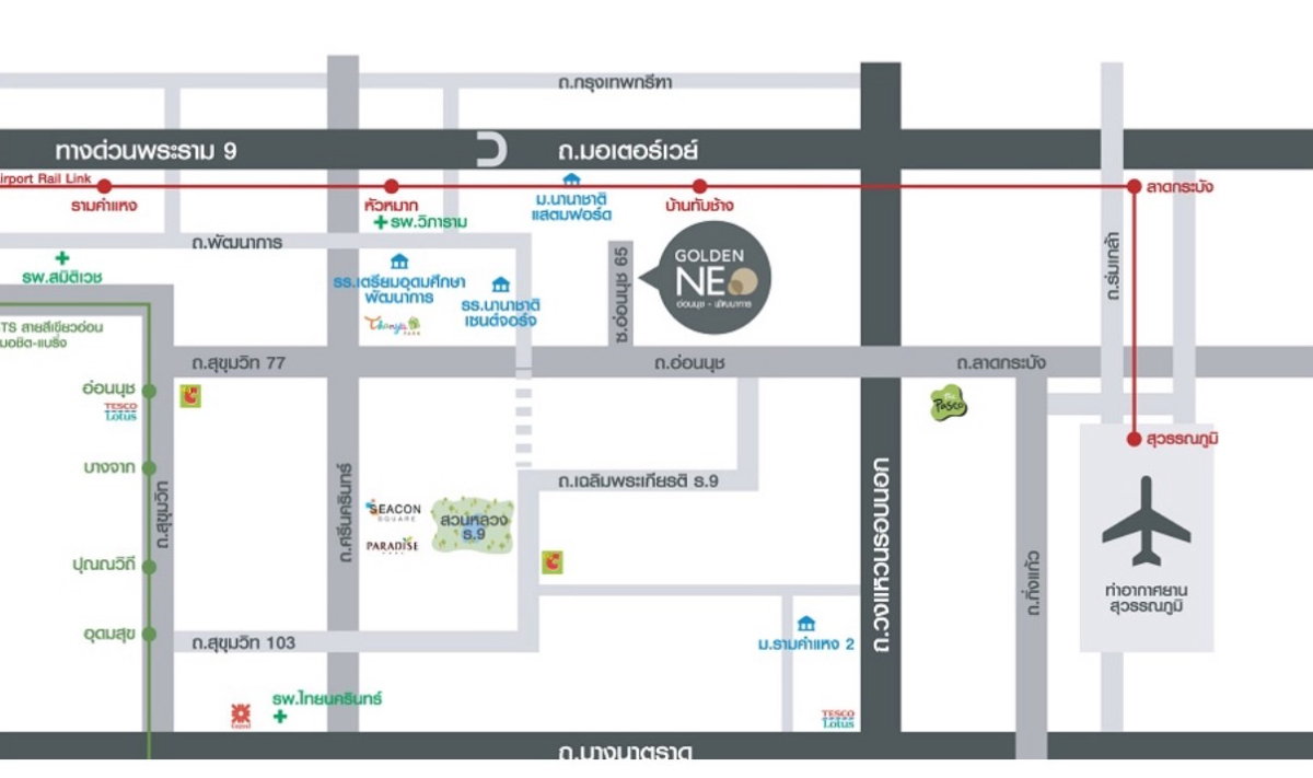 รูป ขายบ้านเดี่ยว หมู่บ้าน Golden Neo (โกลเด้นนีโอ อ่อนนุช พัฒนาการ) - รูปที่ 24/25