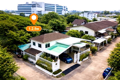 เช่าบ้านเดี่ยว ถนนประดิษฐ์มนูธรรม : ตลาดโชคชัย 4 500 ม. ทำเลลาดพร้าว บ้านชั้นเดียวกว้างขวาง 2นอน MRTโชคชัย 4 1.8กม. รพ. เปาโล โชคชัย4 1.2กม. 2น้ำ 44ตร.ว. 176ตร.ม.