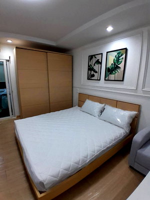 Condos for rent MRT Huai Khwang : Happy Condo Ratchada 18 | Rent Only 9,000 THB/Month 🌿 Fully Furnished, Near MRT Sutthisan