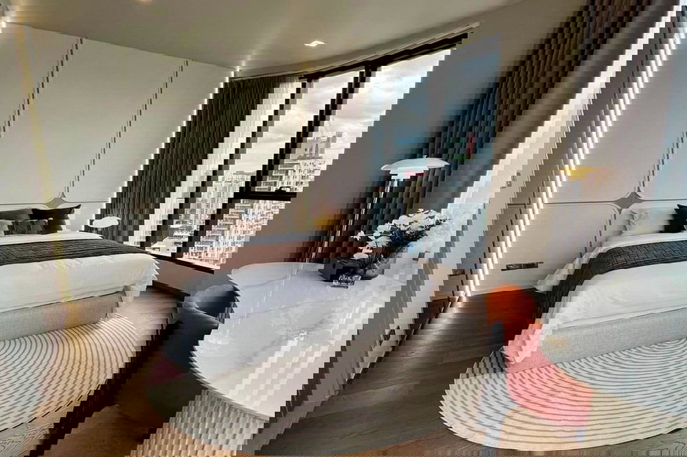 รูป 🔥เช่าด่วน !! Ideo Q Victory, 2 ห้องนอน, 1 ห้องน้ำ, วิวอนุสาวรีย์, ชั้นสูง 31+, ระเบียงกว้าง, ทำเลดี !!🔥Code C20240900076 แต่งครบ, พร้อมเข้าอยู่ 📣📣 - รูปที่ 4/9