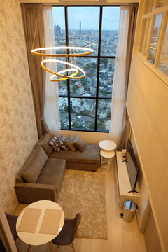 For Rent Condo KNIGHTSBRIDGE PRIME SATHORN Building 1, Floor 37,Duplex 2 bed room, Room size 45 sqm