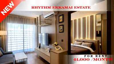 Condos for rent : 🍀🍀 Beautiful Room 🌸 📌 For Rent: Rhythm Ekkamai Estate 🚆 Near BTS Thong Lo (Line: @rent2022)✨ Ready to move in ✨  Property Code: A10978