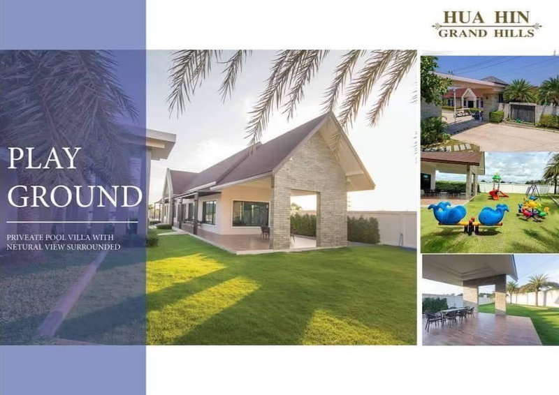 ขายบ้านเดี่ยว : พูลวิลล่า หัวหิน แกรนด์ ฮิลล์ ห้องหัวมุม ทำเลดีสุด