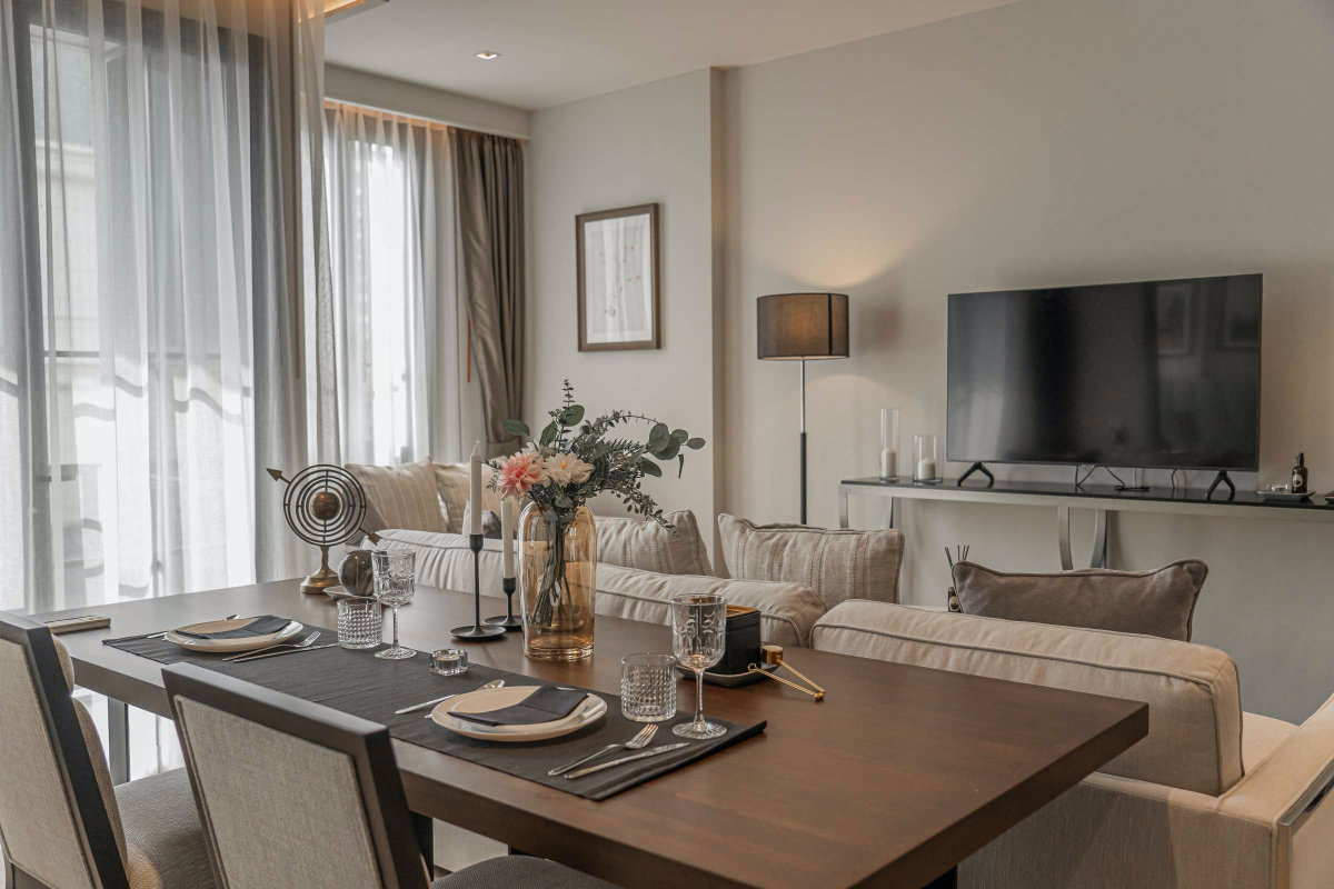 รูป ให้เช่า ✨Reserve Sukhumvit 61 ✨คอนโดหรู low rise 1 ห้องนอน ขนาด 48 ตรม  เฟอร์นิเจอร์ครบ ใกล้ BTS เอกมัยและทองหล่อ🚅 - รูปที่ 11/12