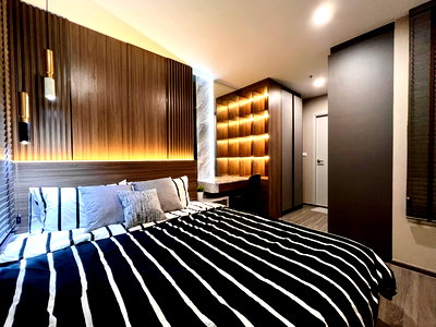 Condos for rent : Ideo Chula Samyan【𝐑𝐄𝐍𝐓】🔥Dark tones contrasted with warm light reflect sophisticated taste🔥 Contact Line ID: @hacondo