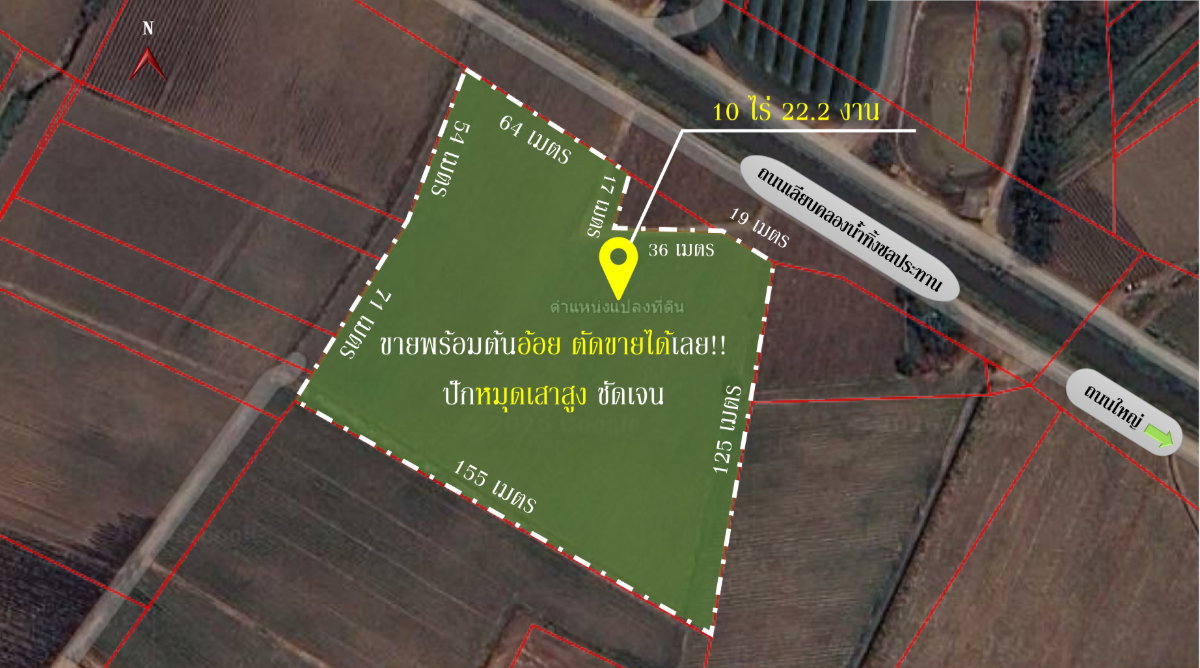 รูป 🌿 ขายที่ดินสุพรรณบุรี 10 ไร่ ติดคลองชลประทาน 💰 พร้อมไร่อ้อย เก็บเกี่ยวขายได้ทันที! - รูปที่ 1/7