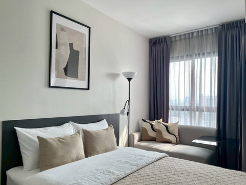 📢 ให้เช่า ✨ ไอดีโอ พหลโยธิน จตุจักร, ชั้นสูง 24 ทิศใต้รับลมดี, ยูนิตน้อยเป็นส่วนตัวสูง เพียง 150 เมตร จาก BTS สะพานควาย