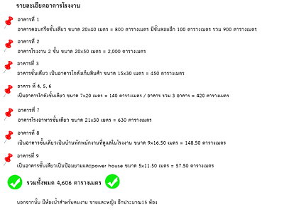 Factory for sale Prachinburi : Call : 096-995-9516 Warehouse and factory with land area of ​​22 rai, Road 304, Tha Tum, Si Maha Phot, Prachin Buri