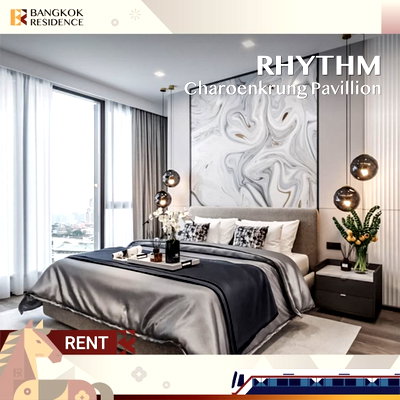 Condos for rent :  Condo for Rent ⭐ RHYTHM Charoenkrung Pavillion, Stunning Unit with 3 Bedrooms at 129K 💛 